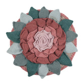 Olfactory Mat Hand-knitted from sheep's wool - Rose